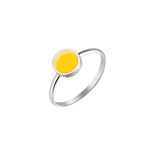 Кольцо О с желтой эмалью