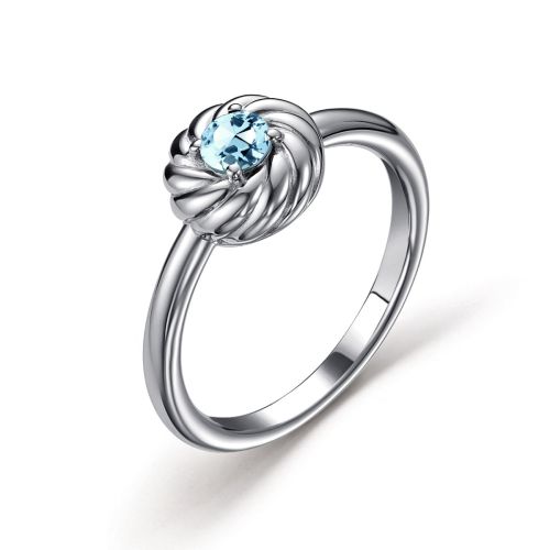 Кольцо из серебра с топазом Sky Blue