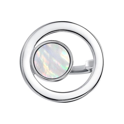 Кольцо из серебра с белым перламутром