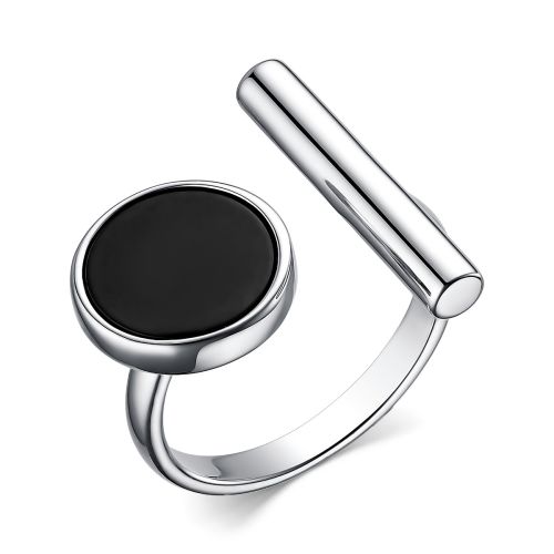 Кольцо из серебра с черным ониксом