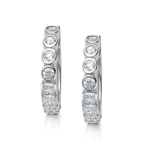 Серьги из серебра с фианитами