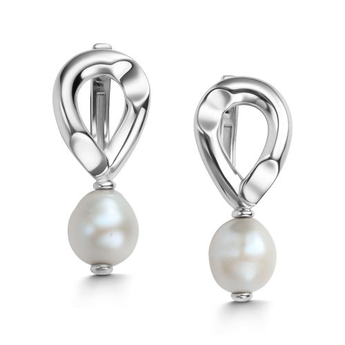 Серьги из серебра с жемчугом