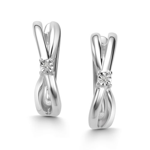 Серьги из серебра с бриллиантами