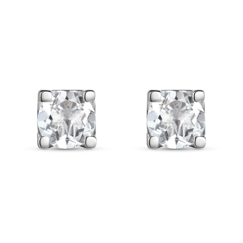 Серьги из серебра с горным хрусталем