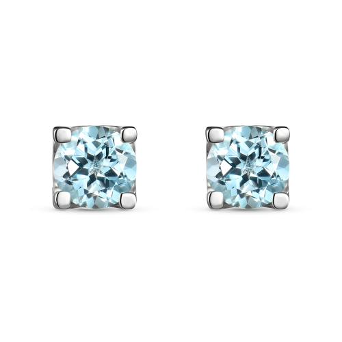 Серьги из серебра с топазом Sky Blue