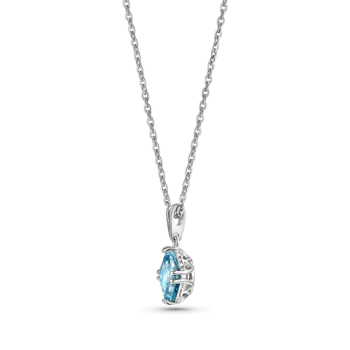 Колье из серебра с топазом Sky Blue