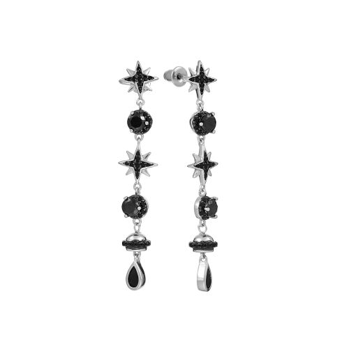 Серьги из серебра Stars