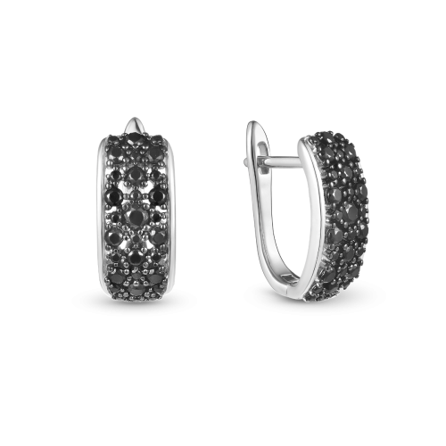 Серьги из серебра Caviar