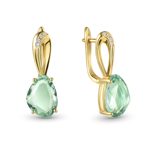Серьги из серебра с позолотой Gorgeous