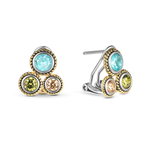 Серьги из серебра с фианитом Style Avenue