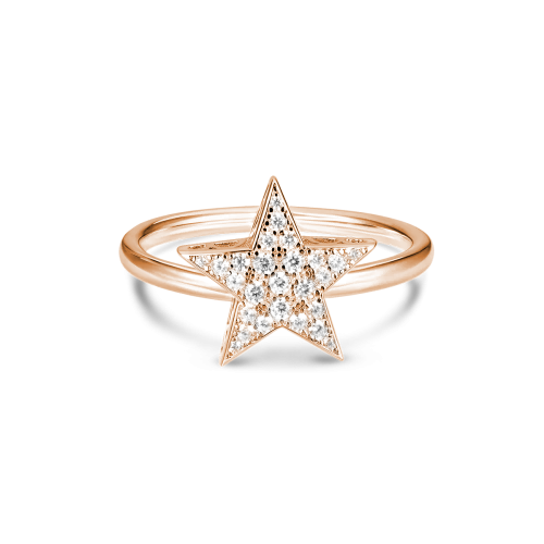Кольцо из серебра с позолотой Stars
