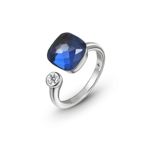 Кольцо открытое из серебра с фианитом Gorgeous
