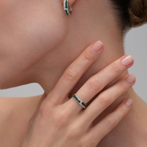 Кольцо из серебра с фианитом Spark Line