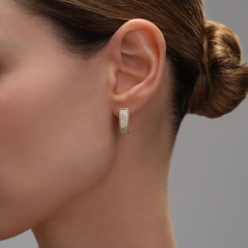 Серьги из серебра с позолотой Spark Line