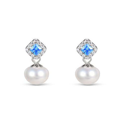 Серьги из серебра с жемчугом Nautilus