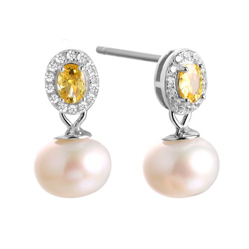 Серьги из серебра с жемчугом Nautilus