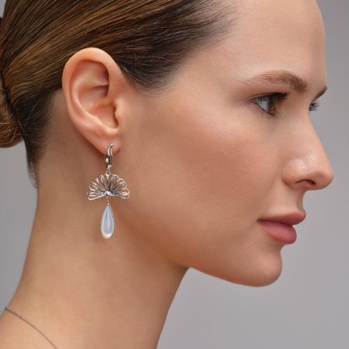 Серьги из серебра "Флора"