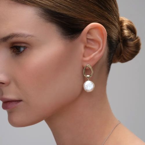 Серьги из серебра с жемчугом Baroque Pearl