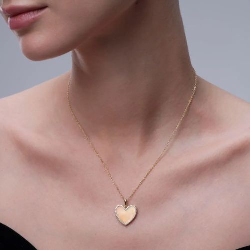 Колье из серебра с позолотой Heart
