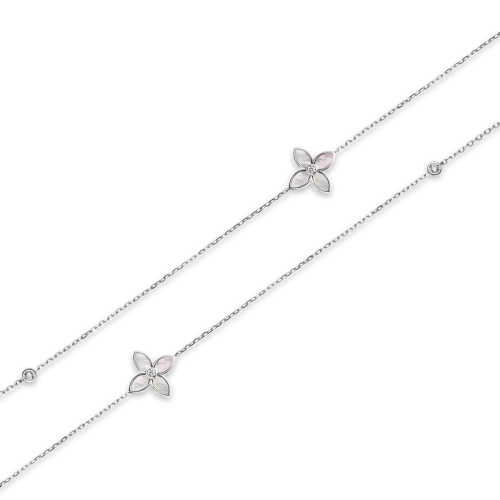 Колье из серебра с фианитом Lace
