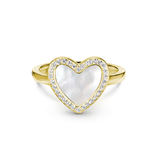 Кольцо из серебра с фианитом Heart