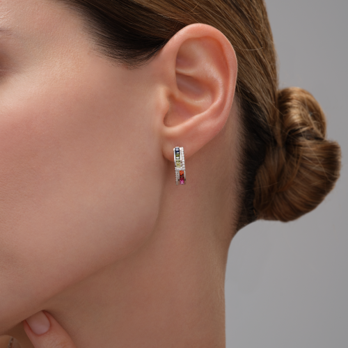 Серьги из серебра с фианитом Spark Line