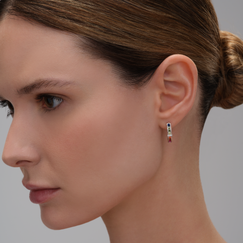Серьги из серебра с фианитом Spark Line