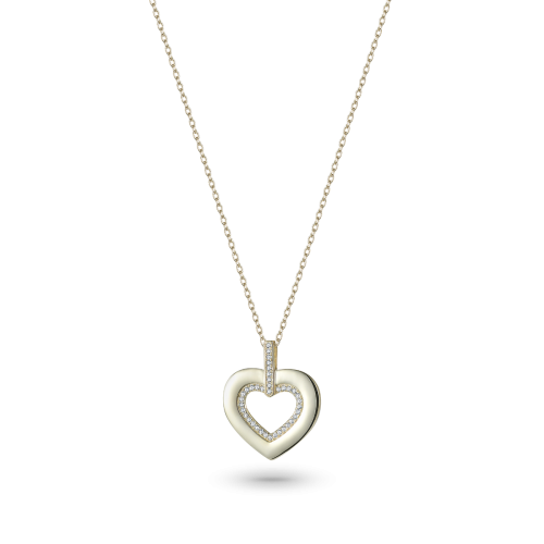 Колье из серебра с позолотой Heart