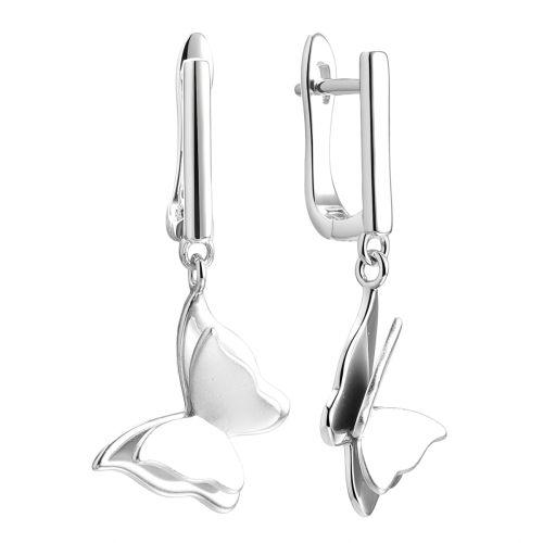 Серьги из серебра Butterflies