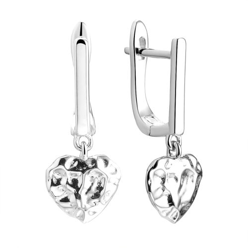 Серьги из серебра PAN Exclusive Heart