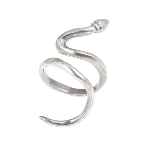 Кольцо из серебра Змея