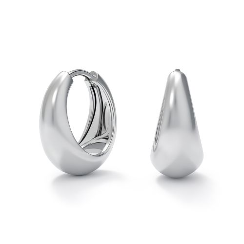 Серьги-кольца из серебра