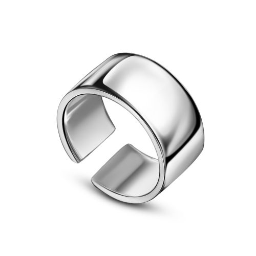 Кольцо из серебра широкое на фалангу Road midi