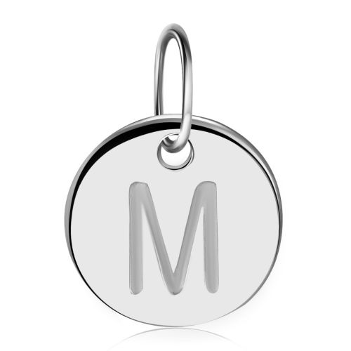 Подвеска монета с буквой M на цепь, колье, браслет или серьги Story M
