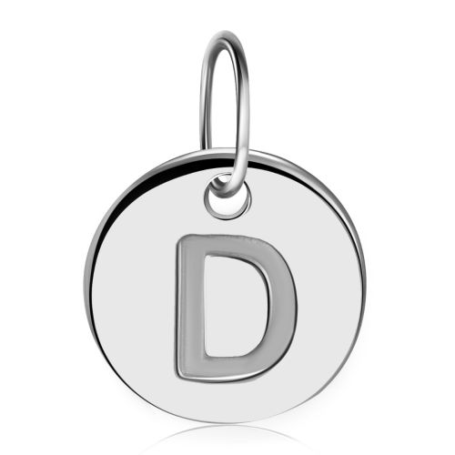 Подвеска монета из серебра с буквой D на цепь, колье, браслет или серьги Story D