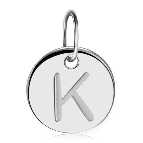 Подвеска монета с буквой K на цепь, колье, браслет или серьги Story K
