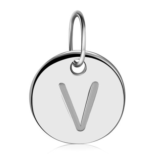 Подвеска монета с буквой V на цепь, колье, браслет или серьги Story V
