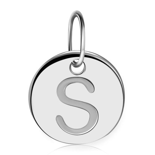 Подвеска монета с буквой S на цепь, колье, браслет или серьги Story S