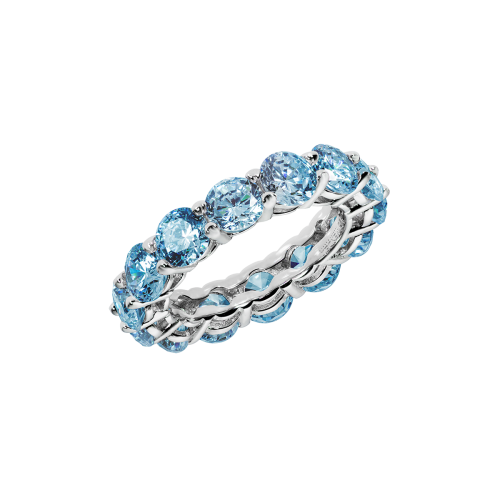 Кольцо-дорожка из серебра Sparkle Blue