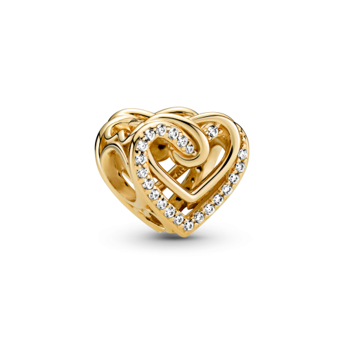 Шарм Moments "Сверкающие сплетенные сердца"