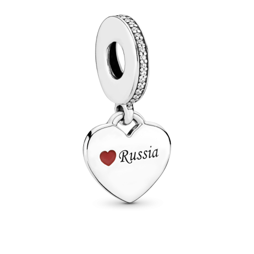 Шарм-подвеска Moments "Я люблю Россию"