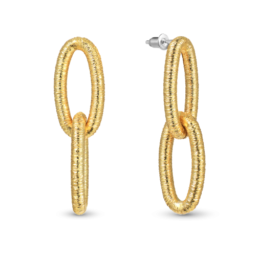 Серьги из крупных звеньев