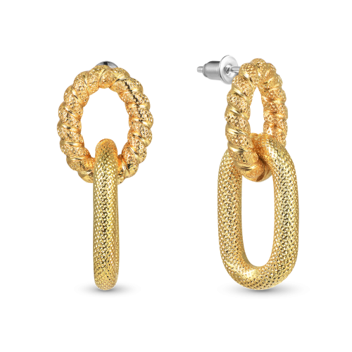 Серьги из крупных звеньев