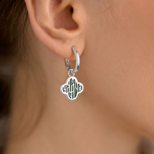 Серьги Удача с двумя съемными подвесками